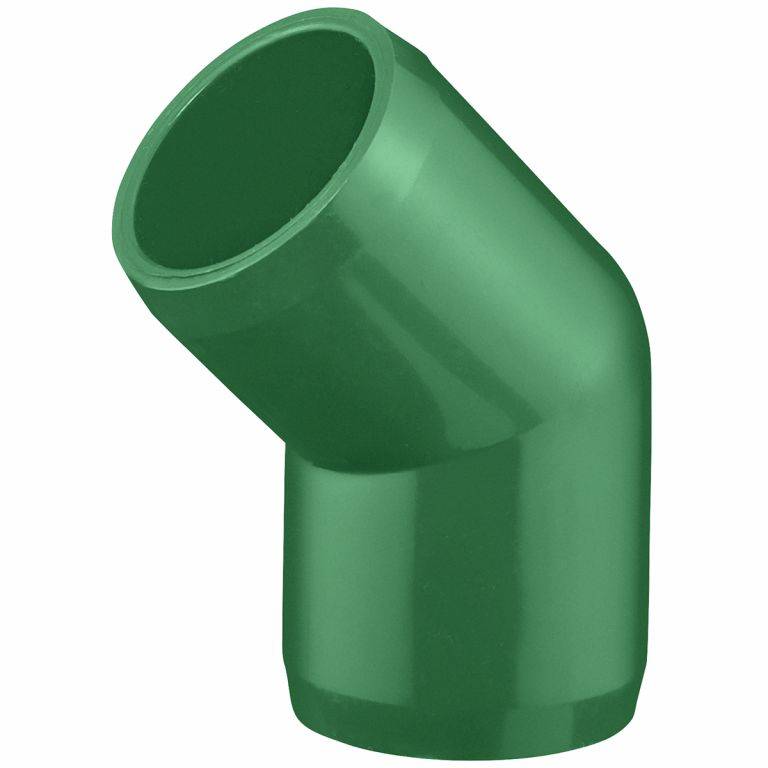 3/4" Green Furniture Grade 45° Elbow Fitting Slip X Slip