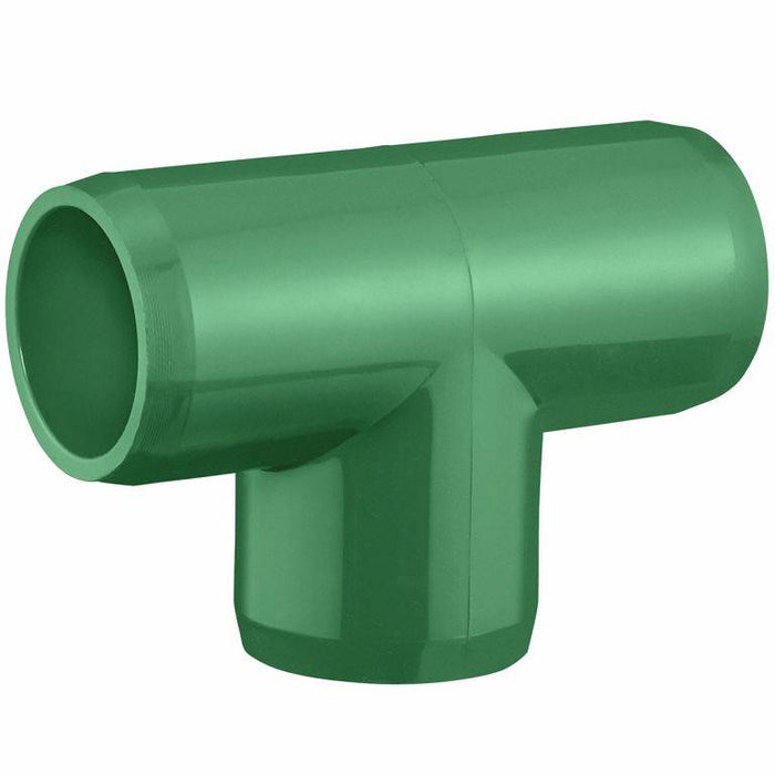 3/4" Green Furniture Grade Tee Fitting Slip X Slip X Slip