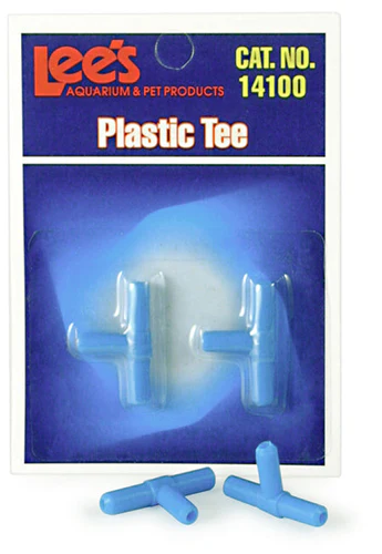 Lee's Aquarium & Pet Products Plastic Tee Blue 1ea/2 ct