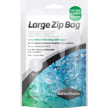 Seachem Laboratories Mesh Filter Bag with Zipper White 1ea/19 In X 17 in, Large-Mesh