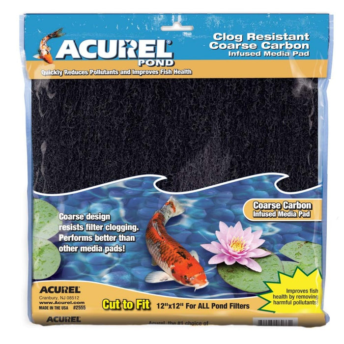 Acurel Cut to Fit Carbon Filter Media Pad Black 1ea/18 In X 10 in