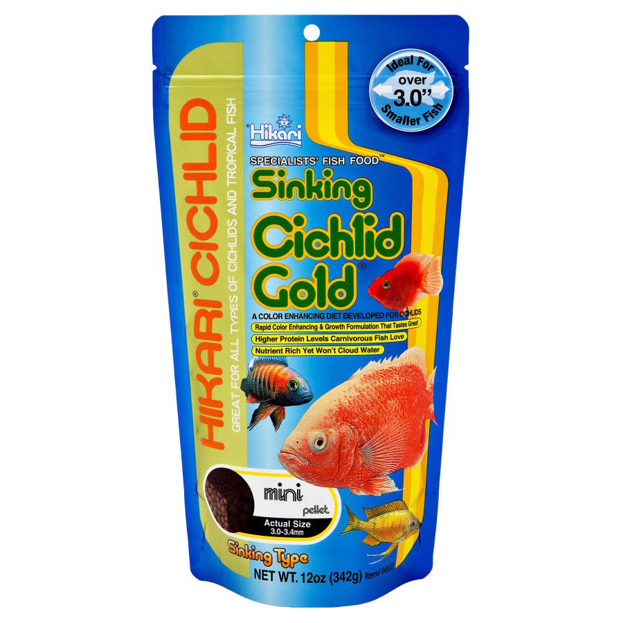 Hikari USA Cichlid Gold Sinking Pellets Fish Food