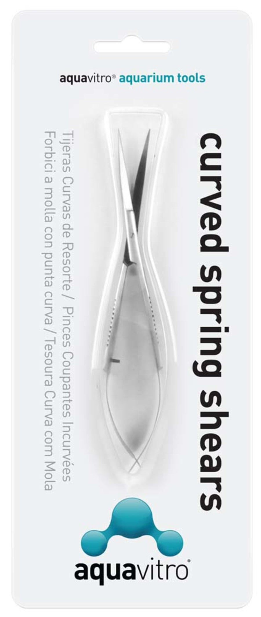 Aquavitro Stainless Steel Curved Spring Sheers Aquarium Tool