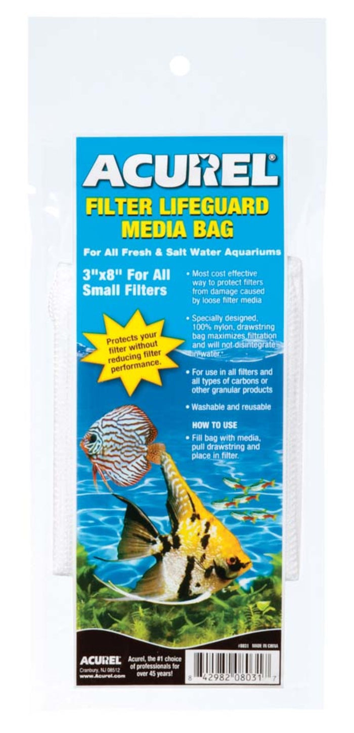 Acurel Filter Lifeguard Media Bag White 1ea/3 In X 8 in