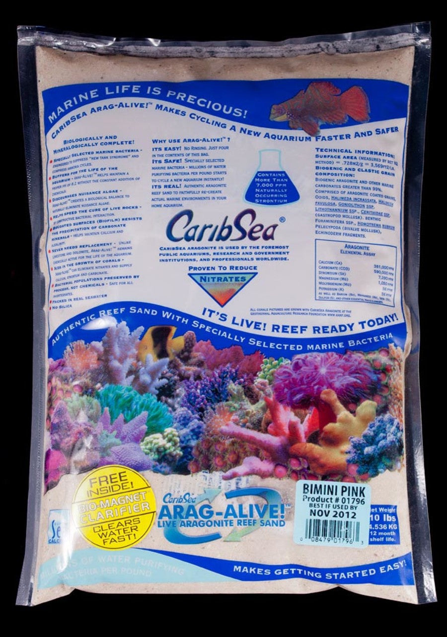 CaribSea AragAlive Bimini Pink Aquarium Substrate 10 lb