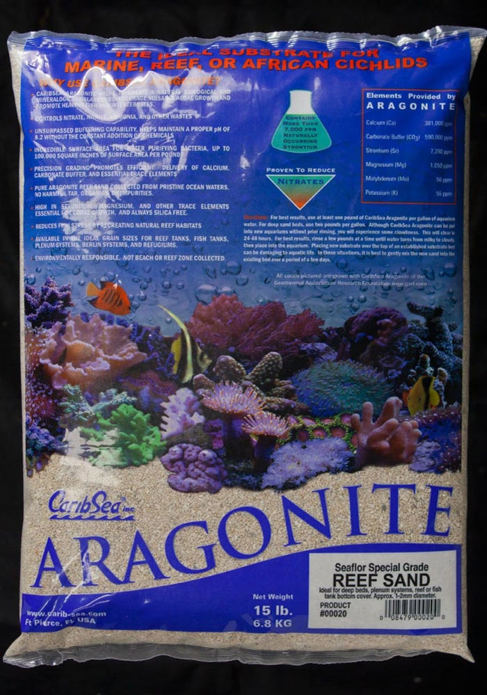 CaribSea Seafloor Special Grade Dry Aragonite Reef Sand 15 lb