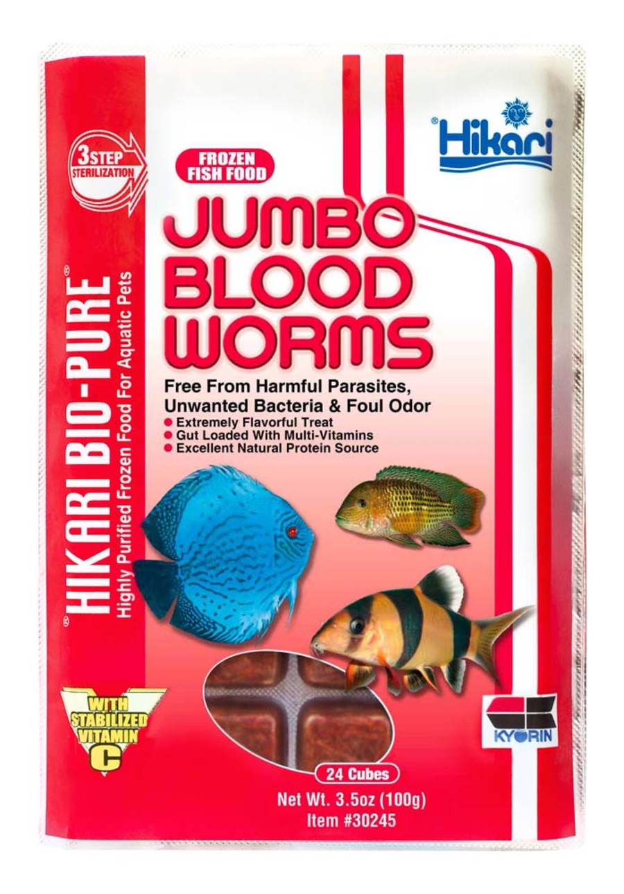 Hikari USA Jumbo Bloodworm Frozen Fish Food