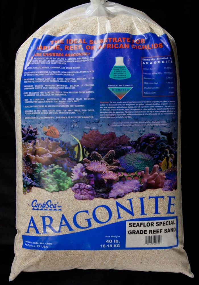 CaribSea Seafloor Special Grade Dry Aragonite Reef Sand 40 lb