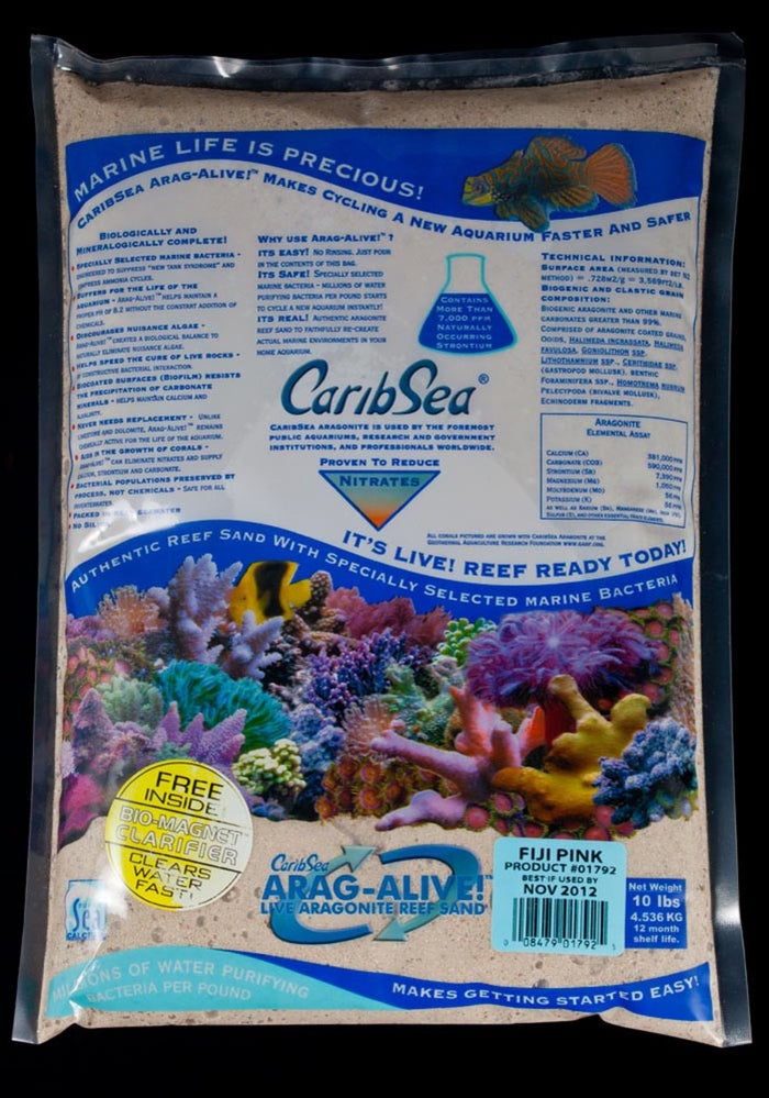 CaribSea AragAlive Fiji Pink Aquarium Sand 10 lb