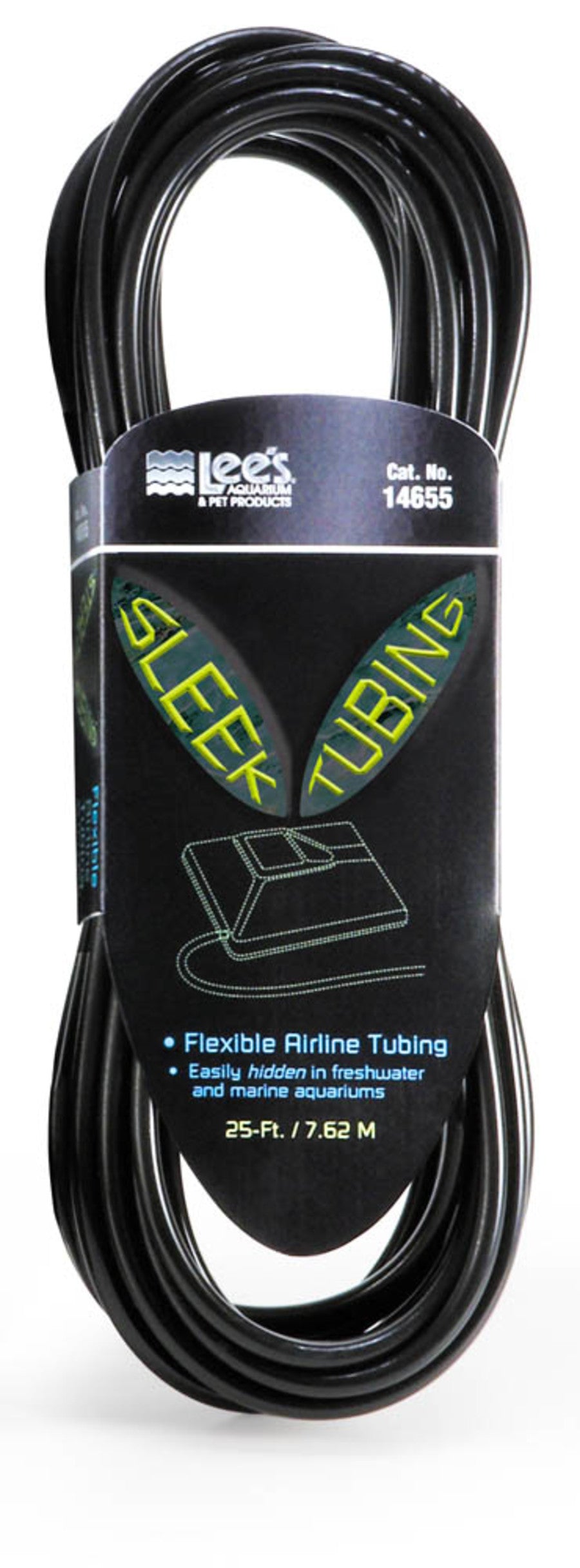 Lee's Aquarium & Pet Products Sleek Flex Sleeve Tubing Black, 1ea/3/16 In X 25 ft