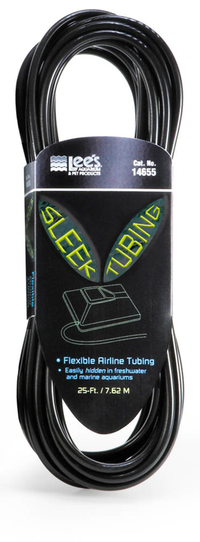 Lee's Aquarium & Pet Products Sleek Flex Sleeve Tubing Black, 1ea/3/16 In X 25 ft