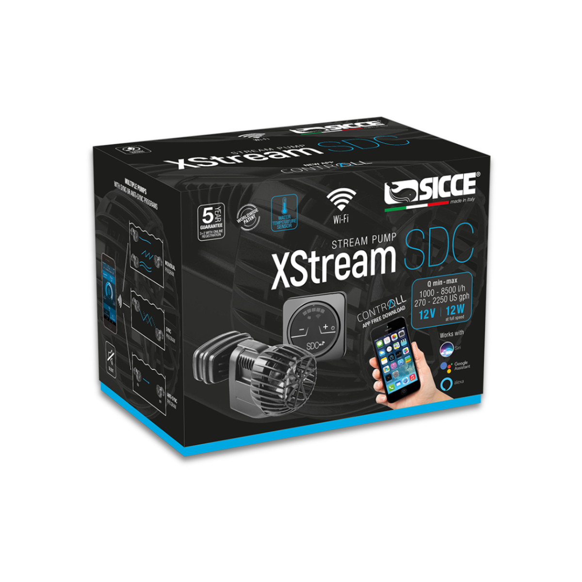 Sicce XSTREAM SDC Controllable Wave Pump - 270 GPH-2250 GPH 1ea