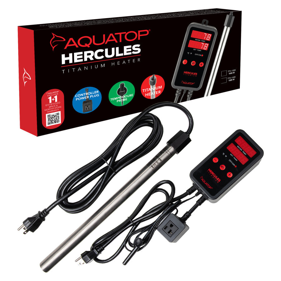 Aquatop Hercules Titanium Heater with Dual Digital In-Line Controller