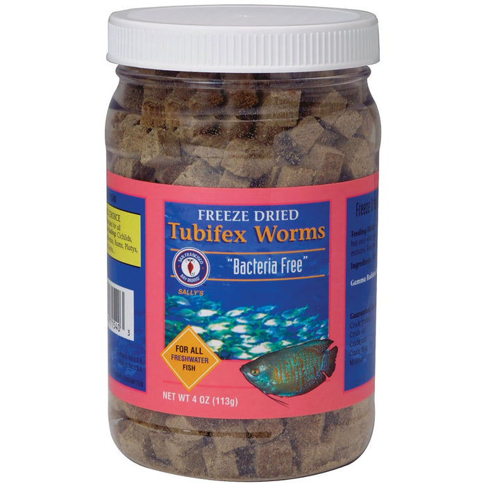 San Francisco Bay Brand Bacteria Free Tubifex Worms Freeze Dried Fish Food