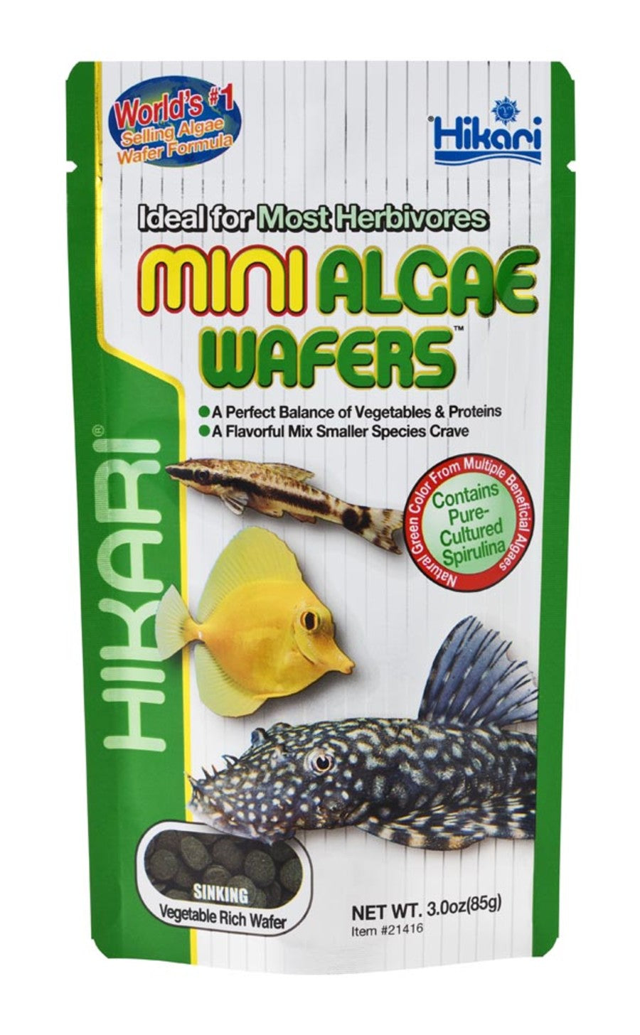 Hikari USA MINI Algae Wafers Sinking Wafer Fish Food