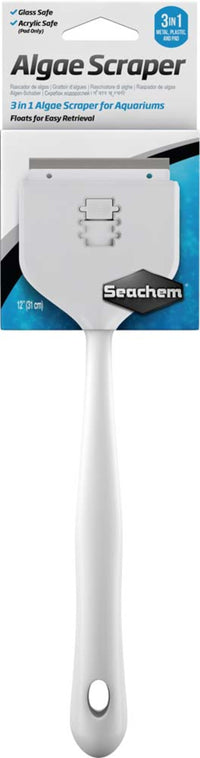 Seachem Laboratories 3-in-1 Algae Scraper for Glass and Acrylic Aquariums