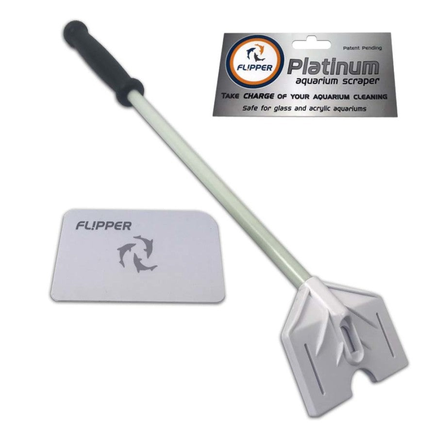 Flipper Cleaner Platinum Aquarium Scraper for Glass and Acrylic Tanks